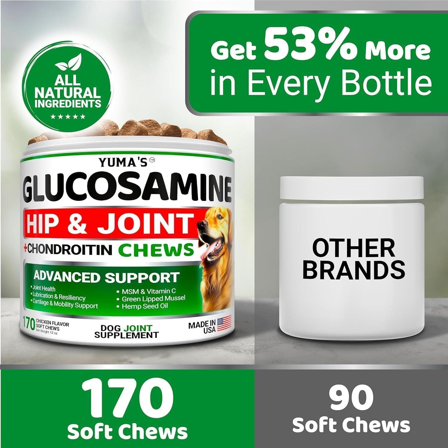Glucosamine for Dogs with Chondroitin — 2 Pack - Mascotitas
