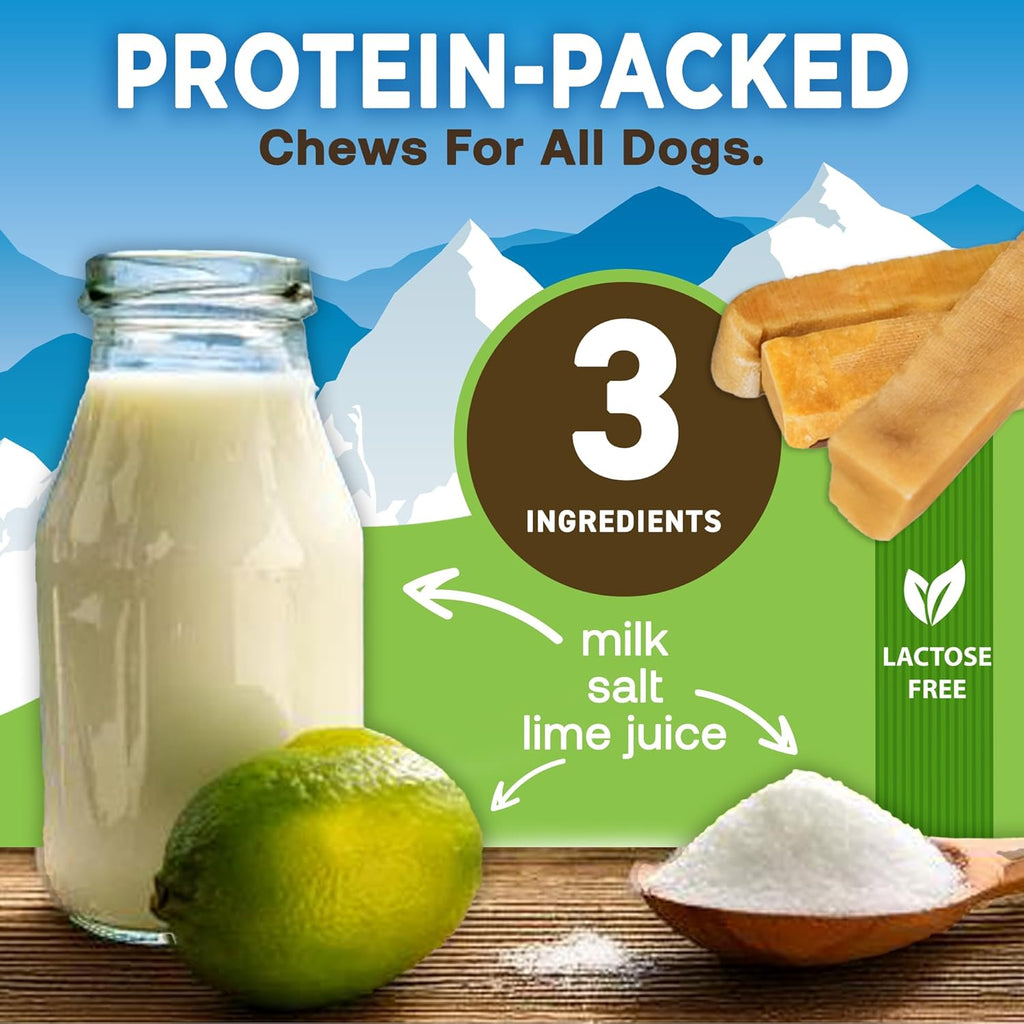Gold Yak Chews for Medium Dogs (3 Medium Sized Chews) - Mascotitas