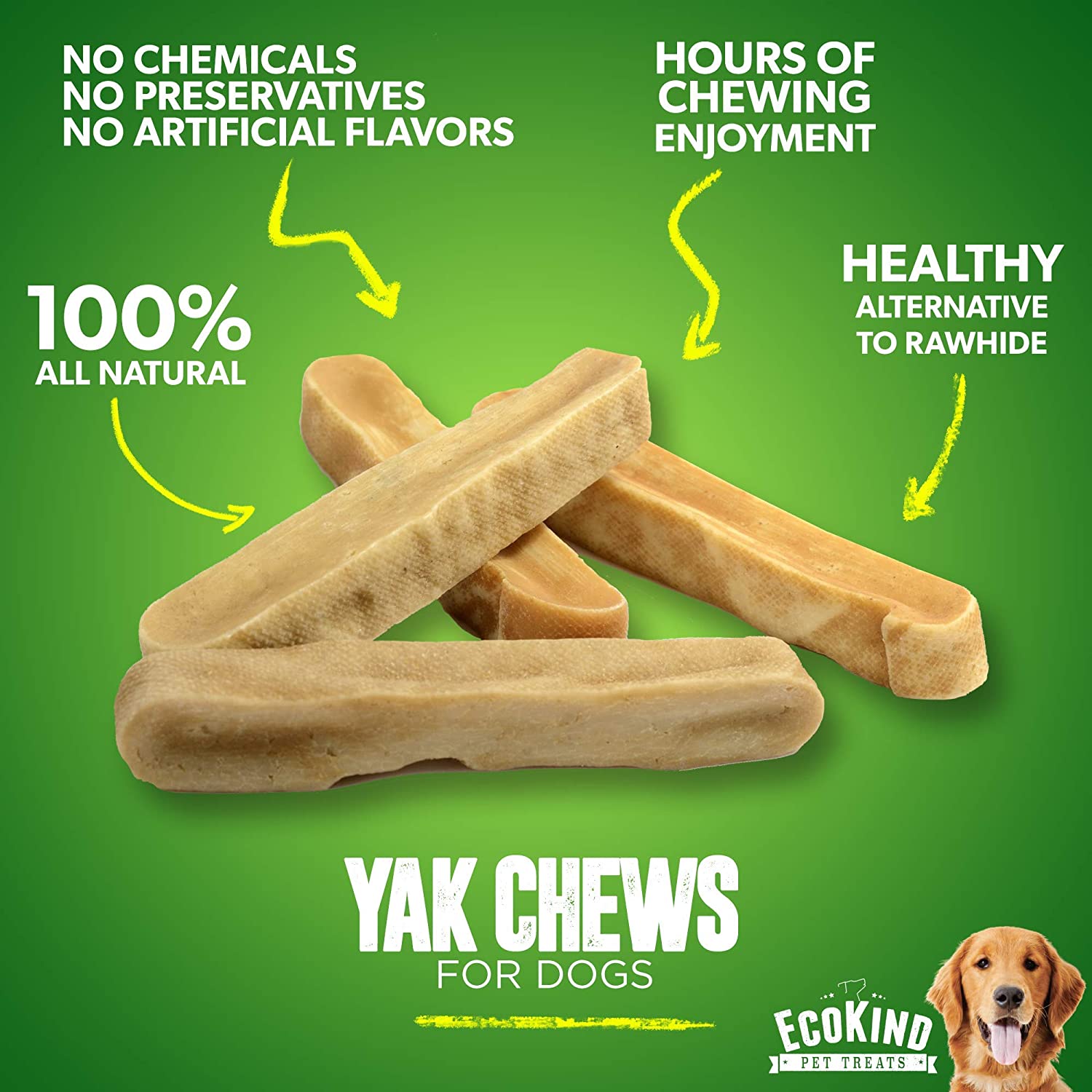Gold Yak Chews for Small Dogs (4 - 75 sticks) - Mascotitas