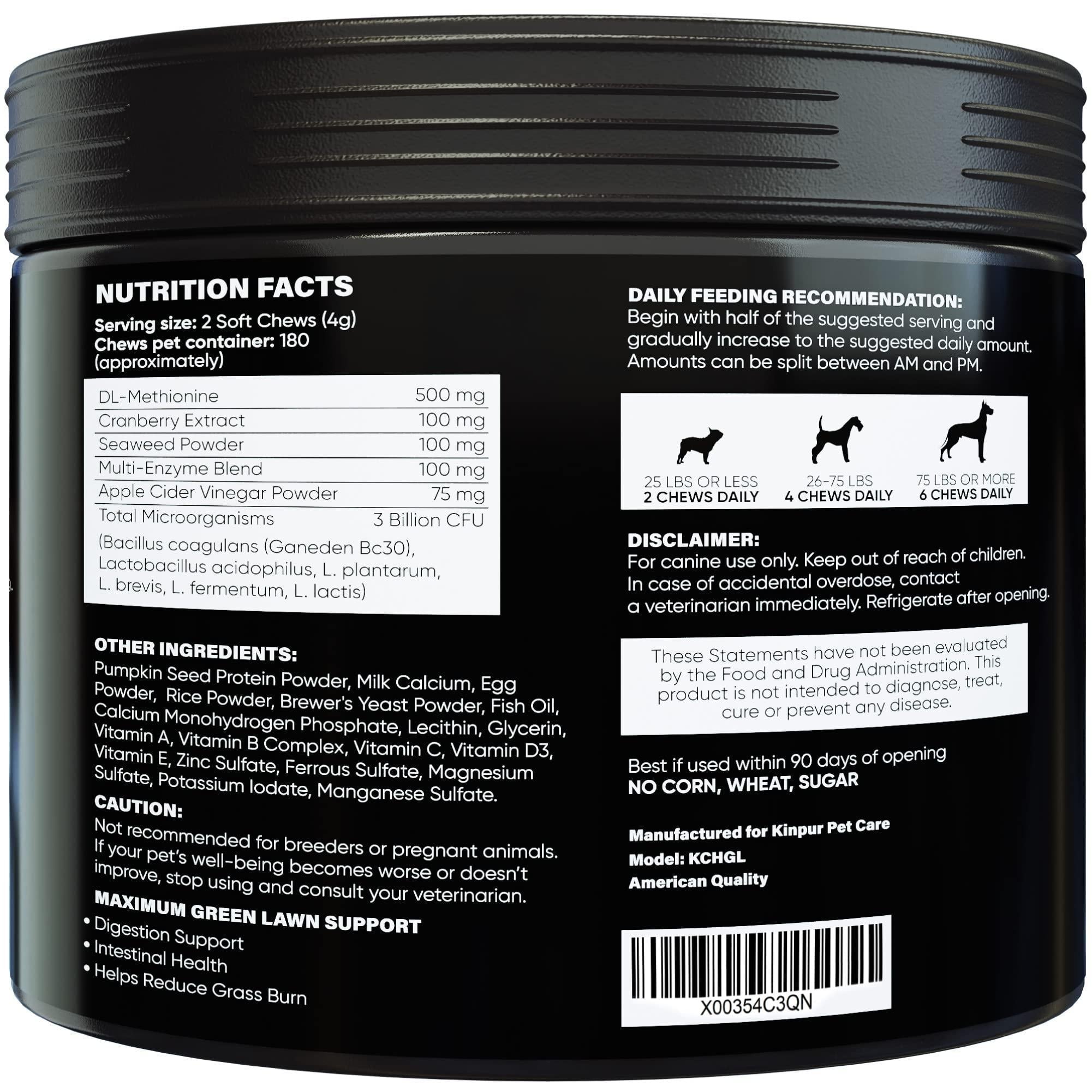 Green Lawn Chews with Cranberry & ACV for Dogs - Mascotitas