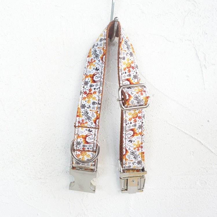 Handmade Golden Christmas Dog Collar by MUTTCO - Mascotitas