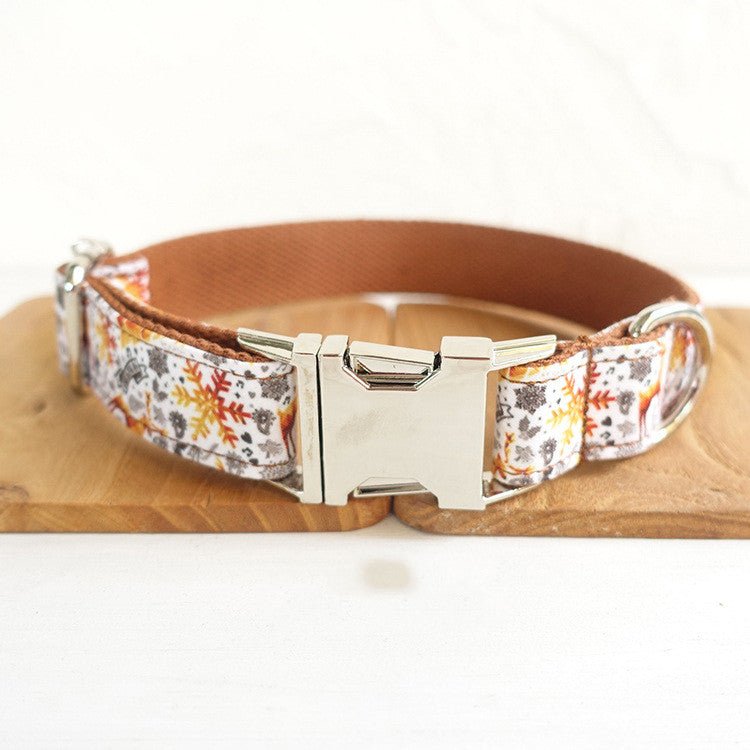 Handmade Golden Christmas Dog Collar by MUTTCO - Mascotitas