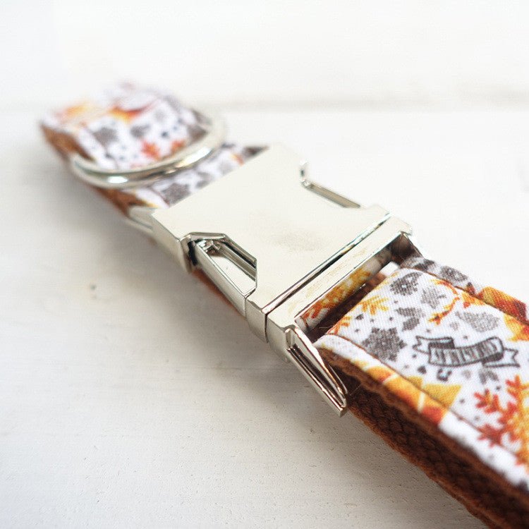 Handmade Golden Christmas Dog Collar by MUTTCO - Mascotitas