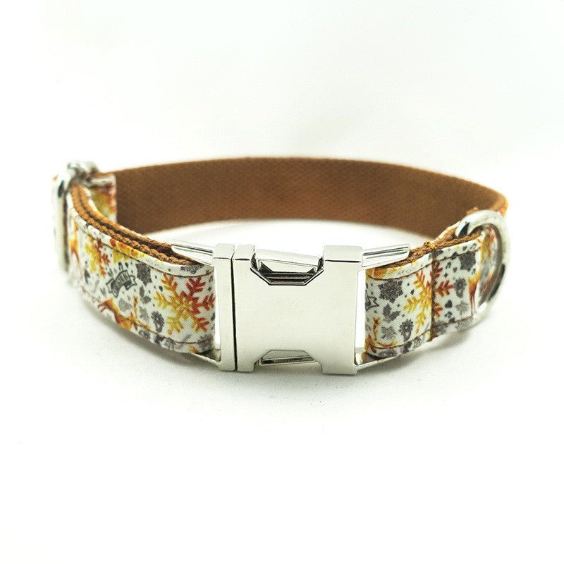 Handmade Golden Christmas Dog Collar by MUTTCO - Mascotitas