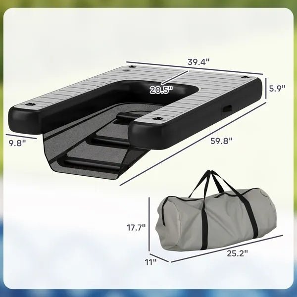 Inflatable Dog Boat Ramp — Up to 286 lbs - Mascotitas