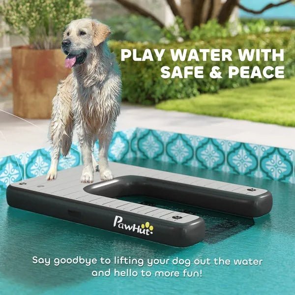 Inflatable Dog Boat Ramp — Up to 286 lbs - Mascotitas