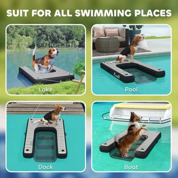Inflatable Dog Boat Ramp — Up to 286 lbs - Mascotitas