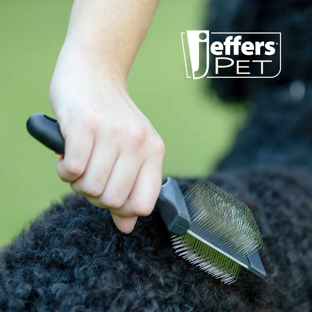 Jeffers Double - Sided Flex Head Pet Grooming Slicker Brush - Mascotitas