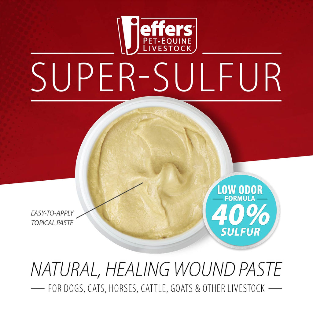 Jeffers Super - Sulfur Skin & Wound Healing Paste for Pets, Horses, & Livestock - Mascotitas