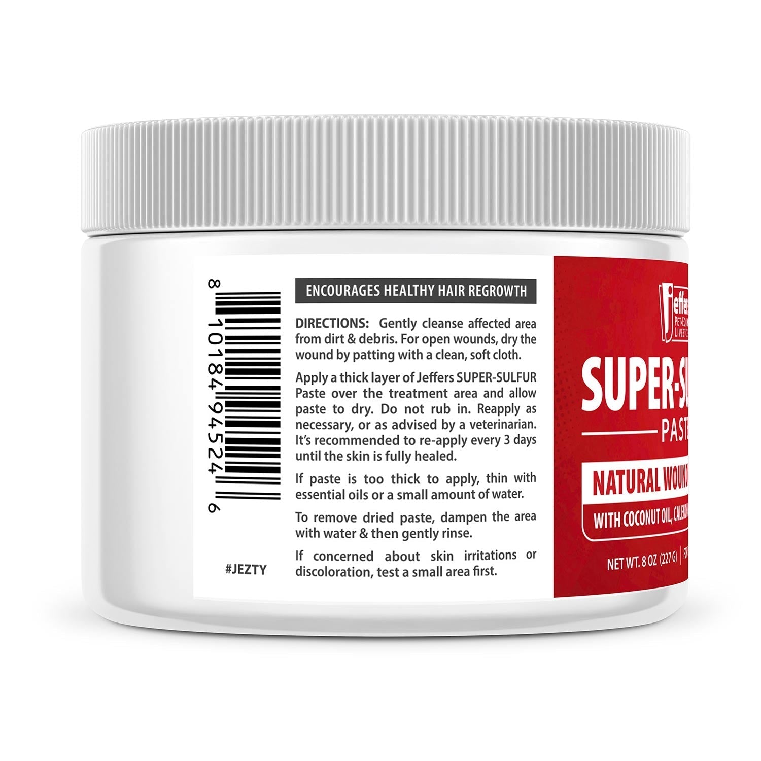 Jeffers Super - Sulfur Skin & Wound Healing Paste for Pets, Horses, & Livestock - Mascotitas