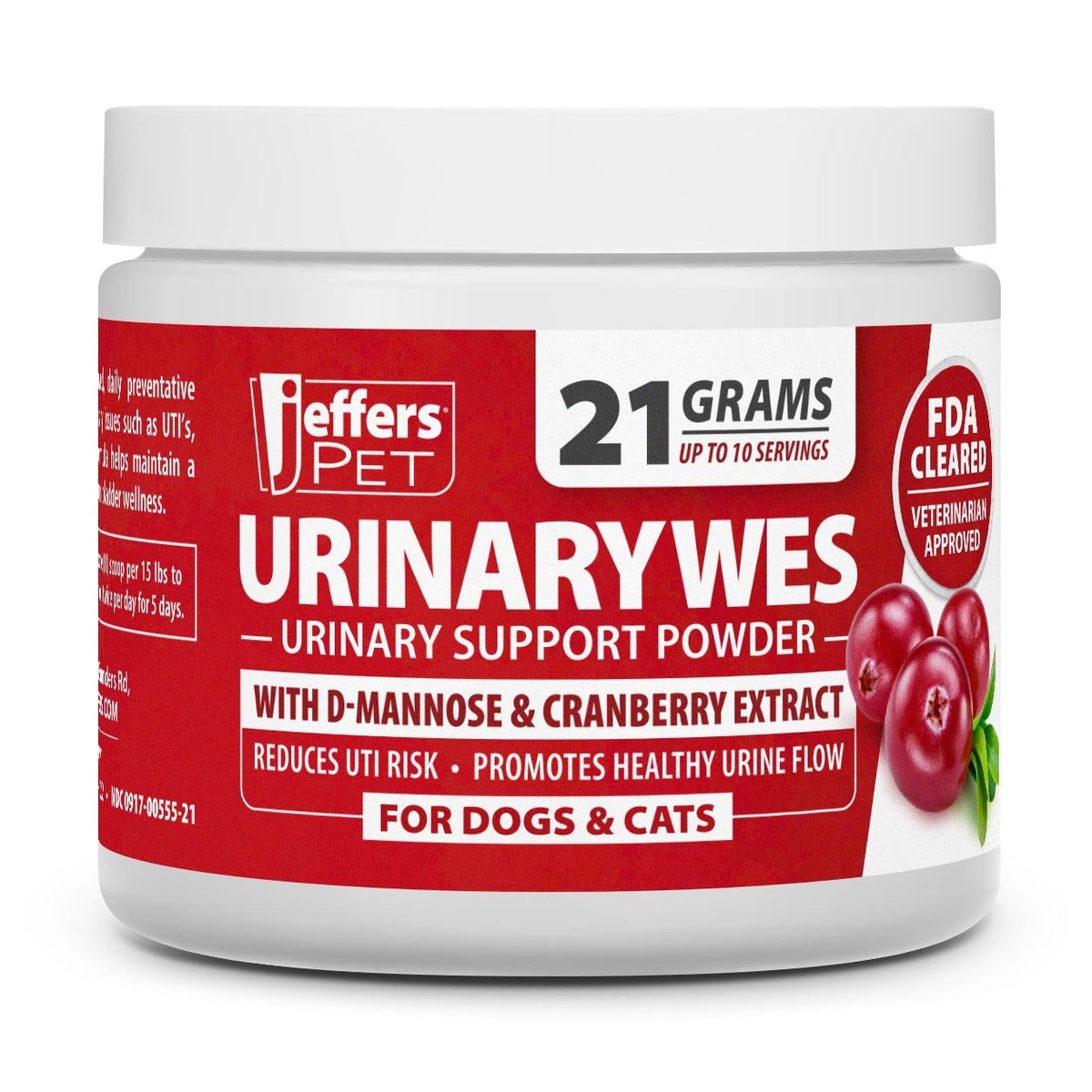 Jeffers UrinaryWes Suplemento en Polvo para la Salud Urinaria de Perros y Gatos
