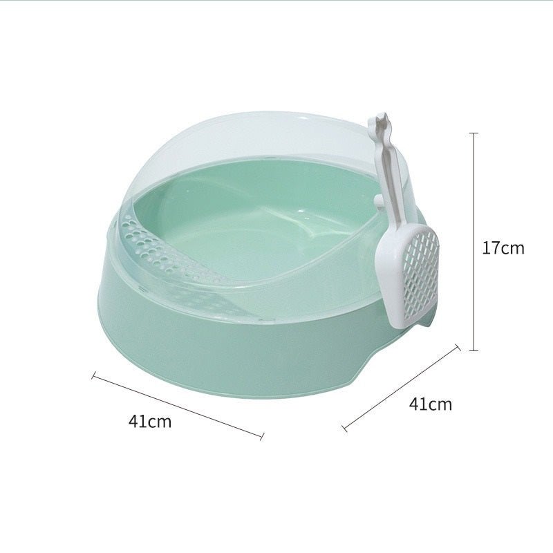 Large Semi - Enclosed Cat Litter Box with Shovel - Mascotitas