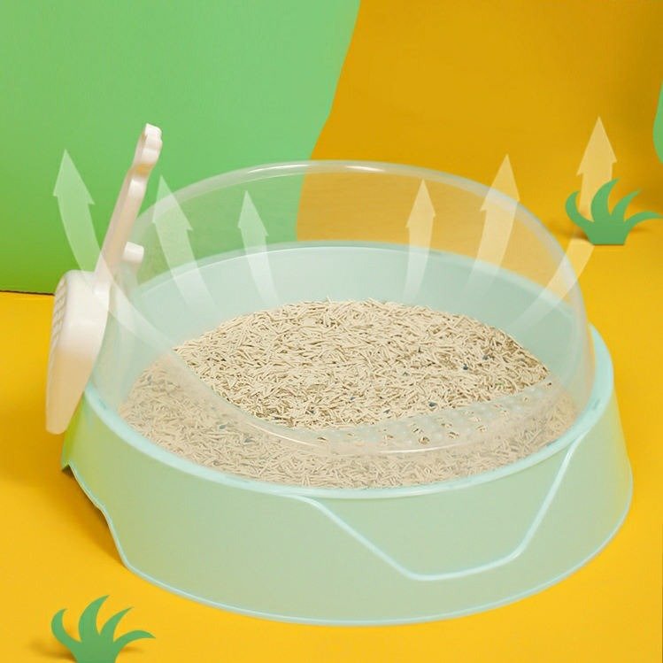 Large Semi - Enclosed Cat Litter Box with Shovel - Mascotitas