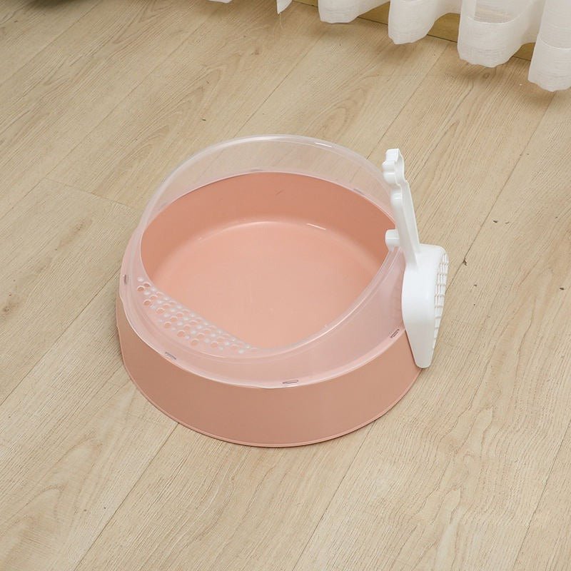 Large Semi - Enclosed Cat Litter Box with Shovel - Mascotitas