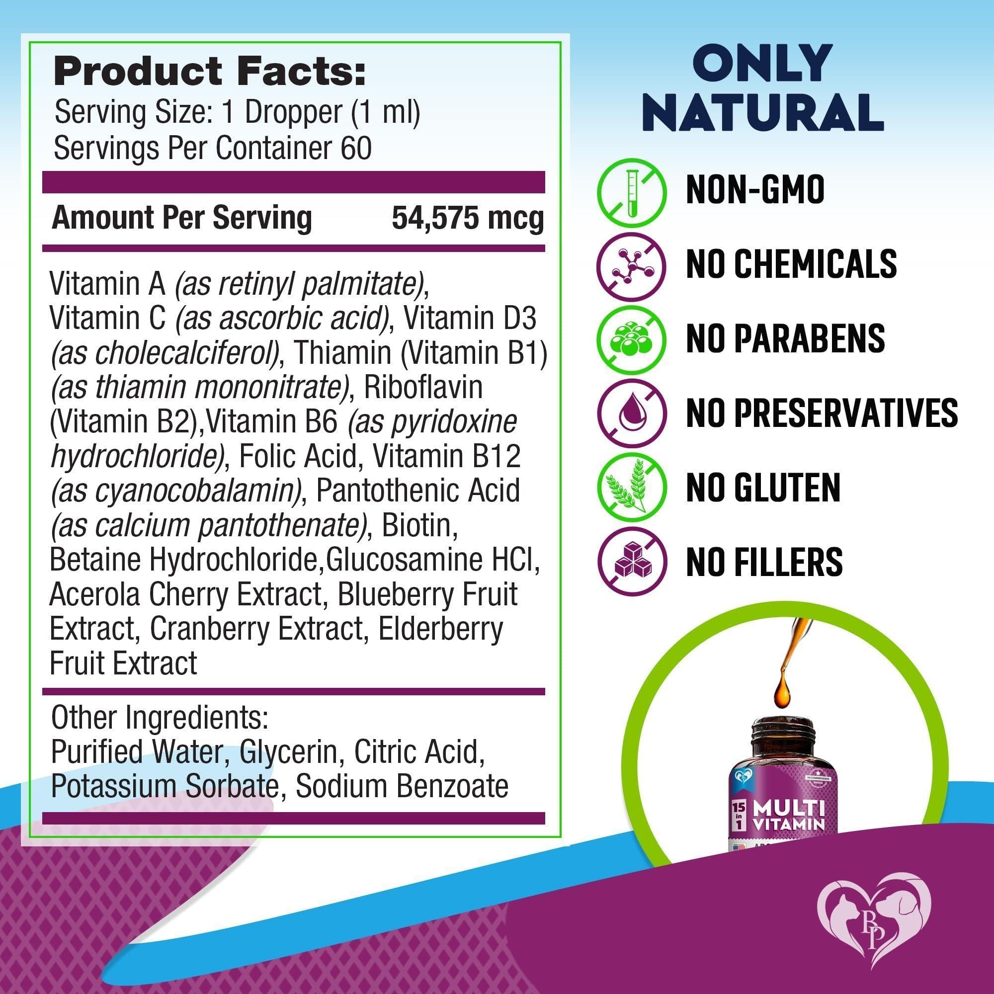 Liquid Multivitamin with Glucosamine for Pets - Mascotitas