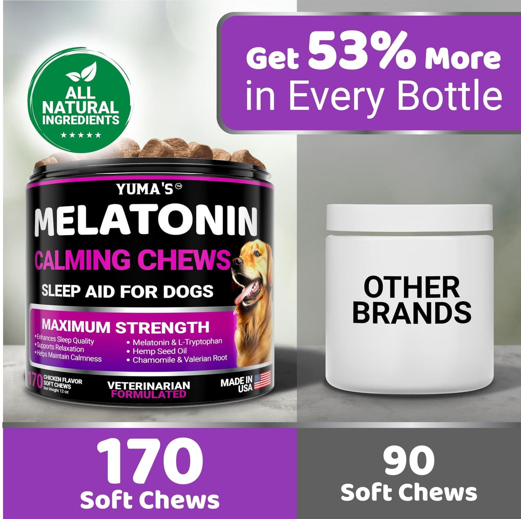 Melatonin Calming Chews for Dogs — 170 Count - Mascotitas