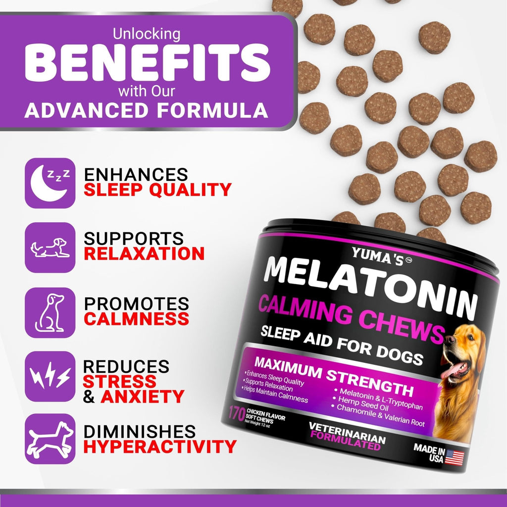 Melatonin Calming Chews for Dogs — 170 Count - Mascotitas