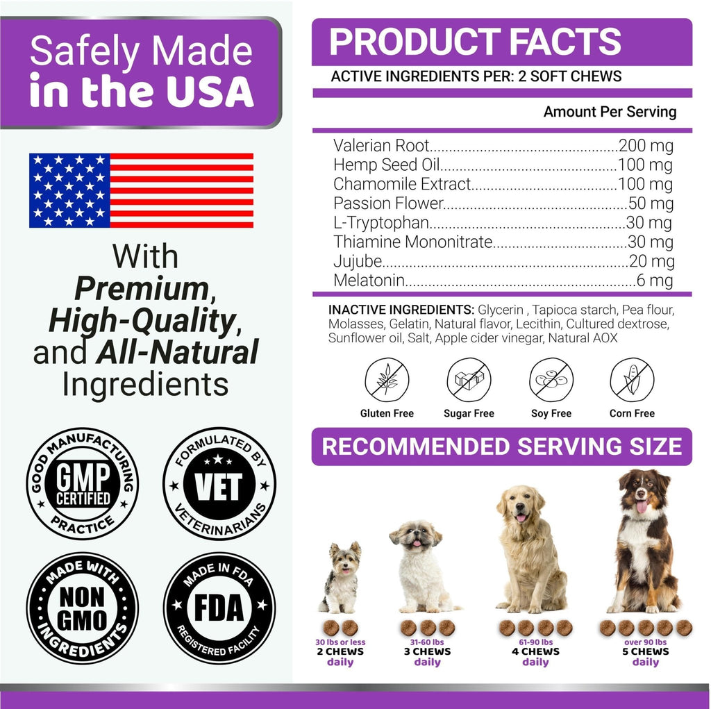 Melatonin Calming Chews for Dogs — 170 Count - Mascotitas