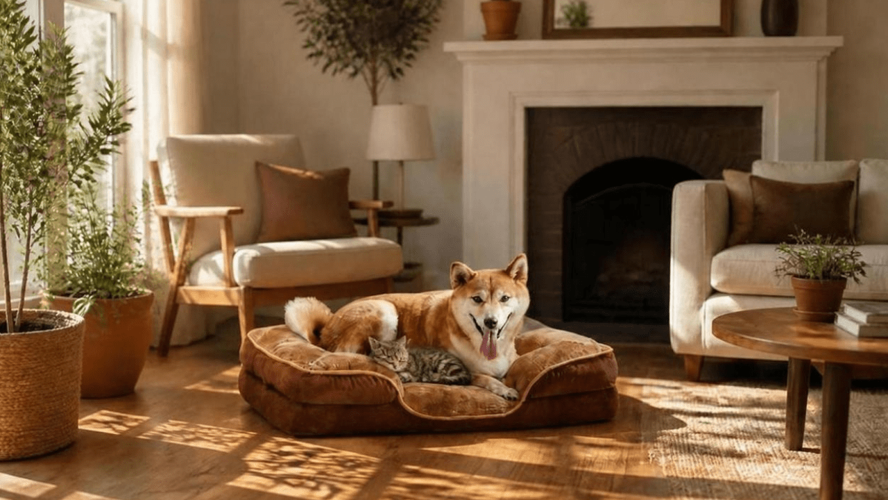 Memory Foam Pet Bed For Small With Washable Removable Cover Non-Slip Base Waterproof Liner - Mascotitas