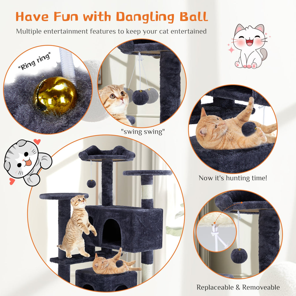 Multi Functional Cat Treehouse Cat Climbing Frame - Mascotitas