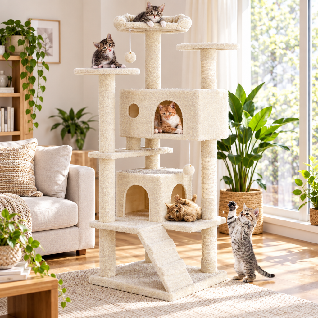 Multi Functional Cat Treehouse Cat Climbing Frame
