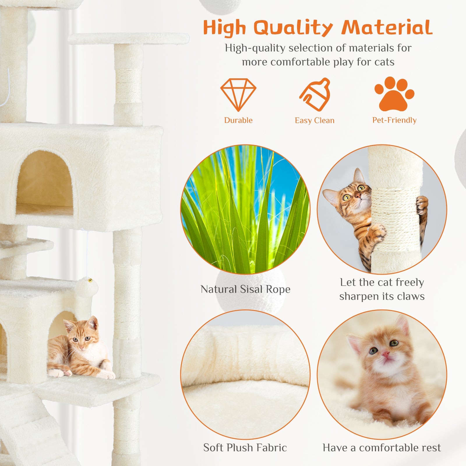 Multi Functional Cat Treehouse Cat Climbing Frame - Mascotitas