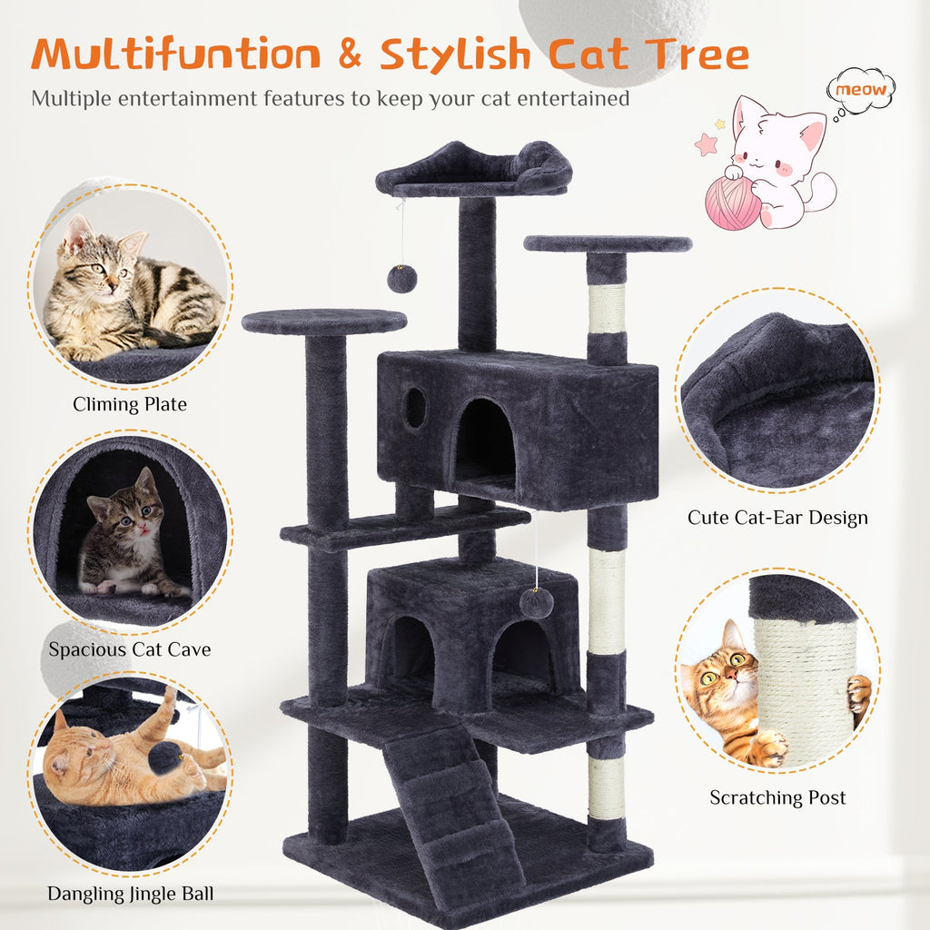 Multi Functional Cat Treehouse Cat Climbing Frame - Mascotitas