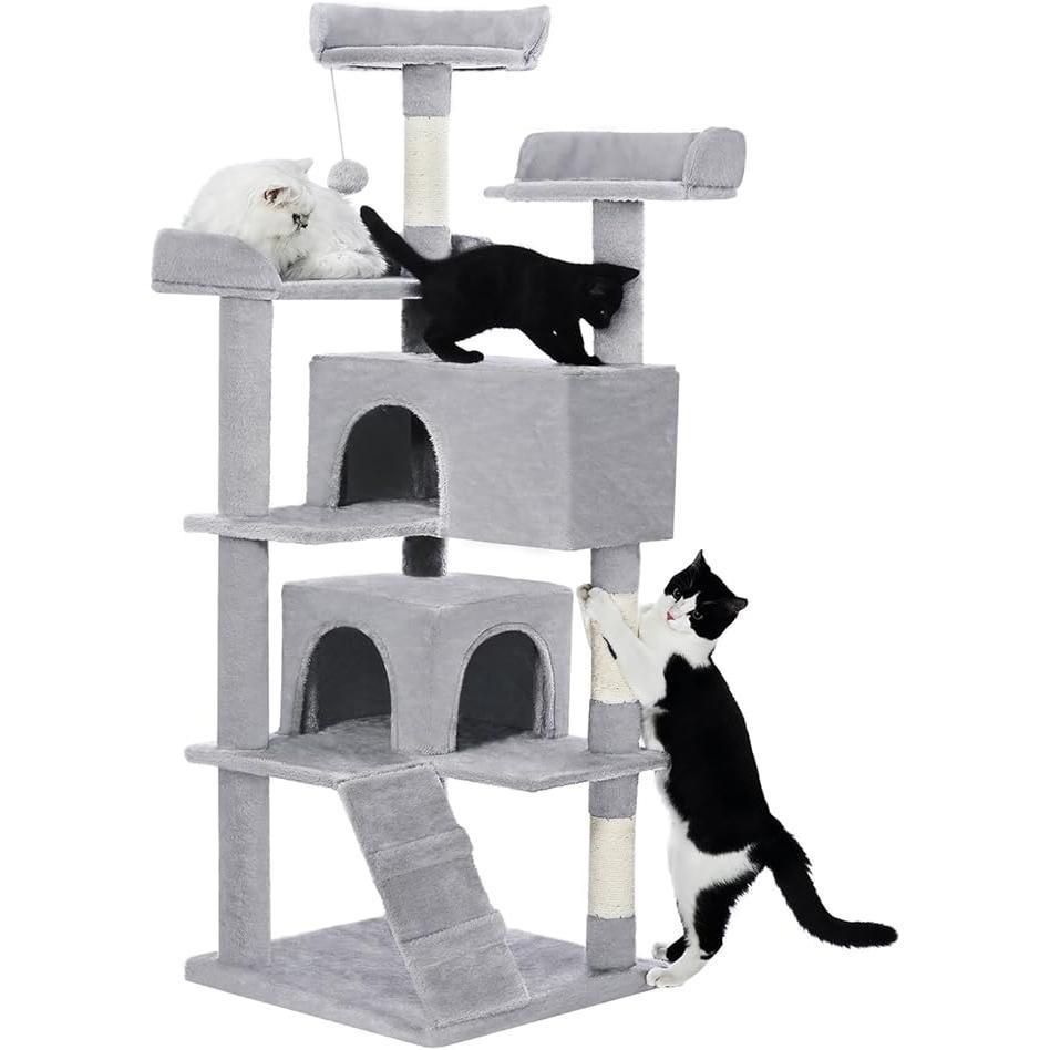 Multi - Level Cat Tree with Scratching Posts - Mascotitas