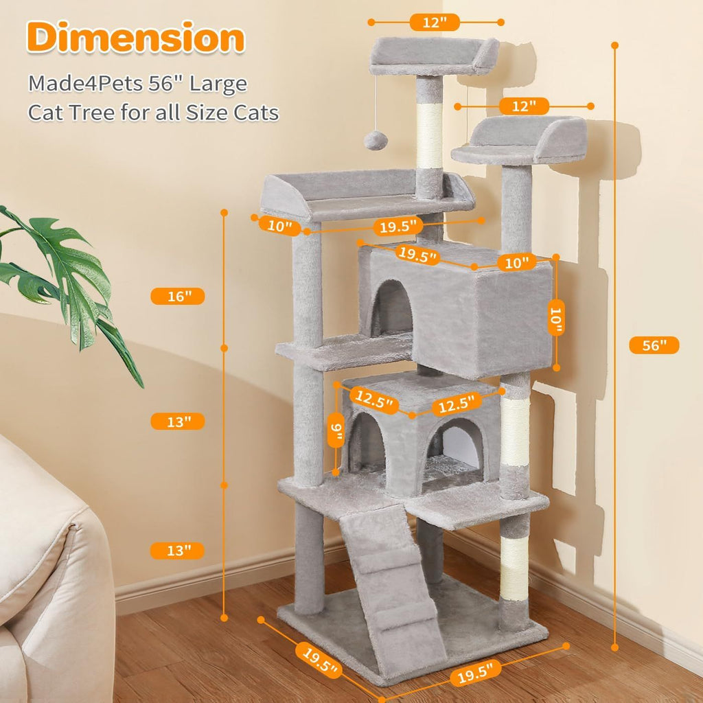 Multi - Level Cat Tree with Scratching Posts - Mascotitas
