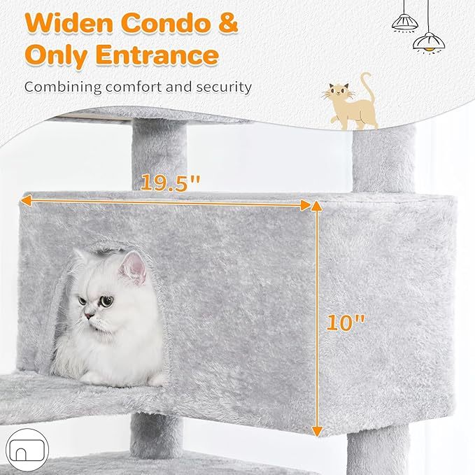 Multi - Level Cat Tree with Scratching Posts - Mascotitas