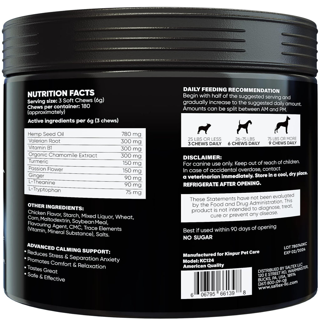 Natural Calming Chews with Hemp & Valerian Root - Mascotitas
