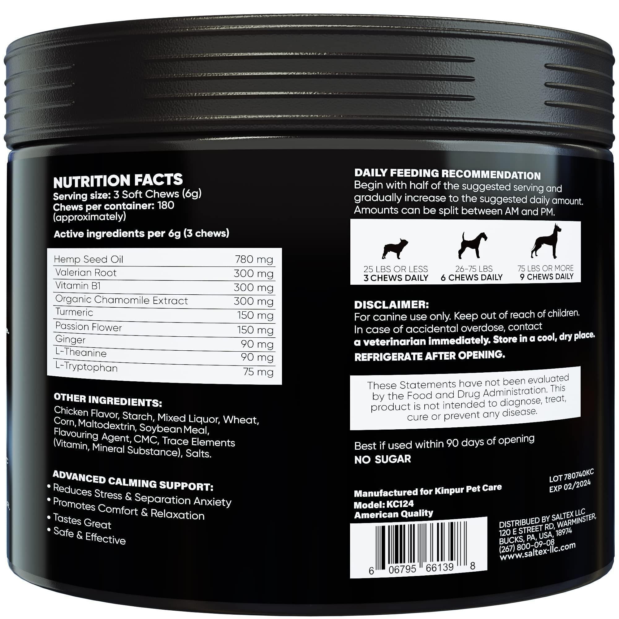 Natural Calming Chews with Hemp & Valerian Root - Mascotitas