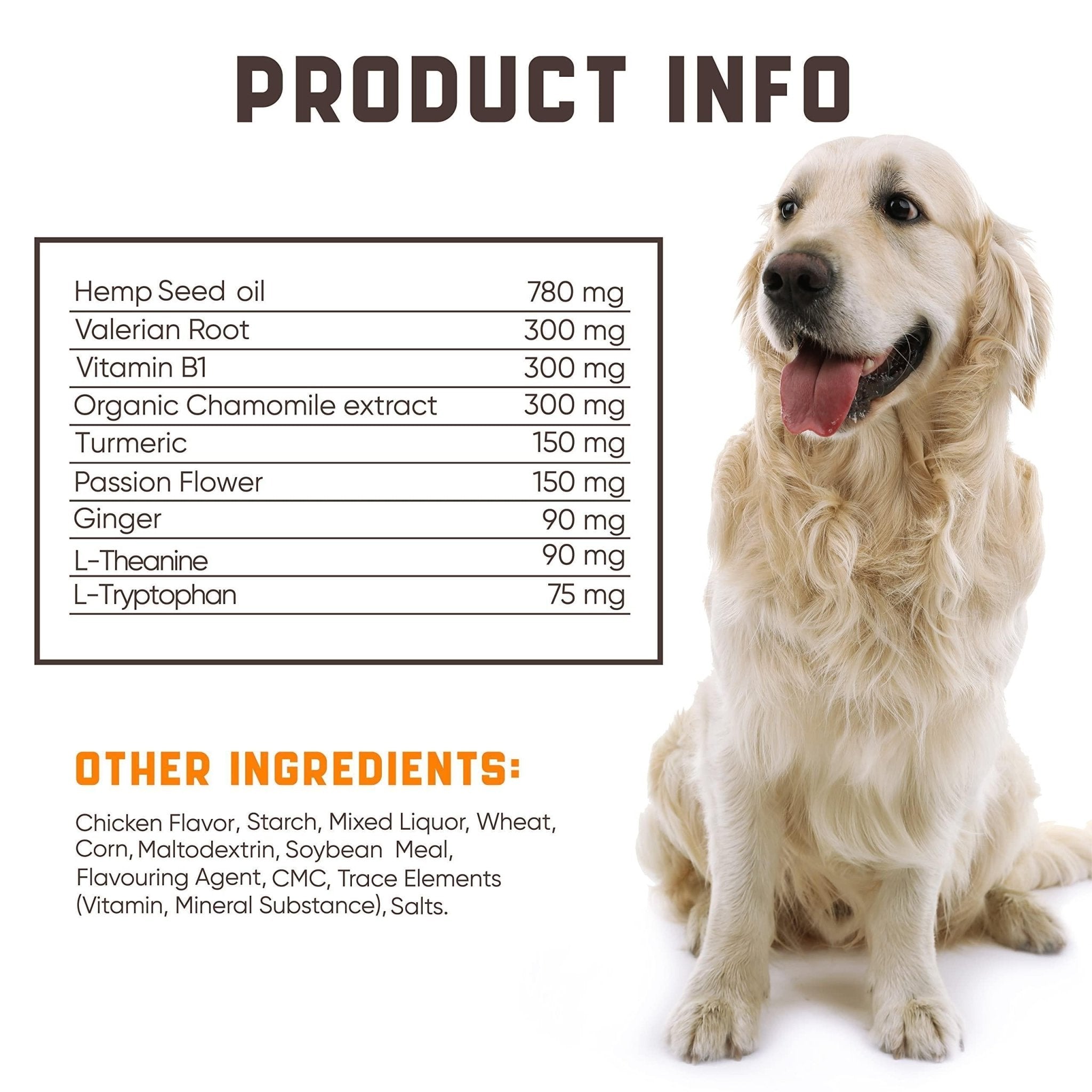 Natural Calming Chews with Hemp & Valerian Root - Mascotitas