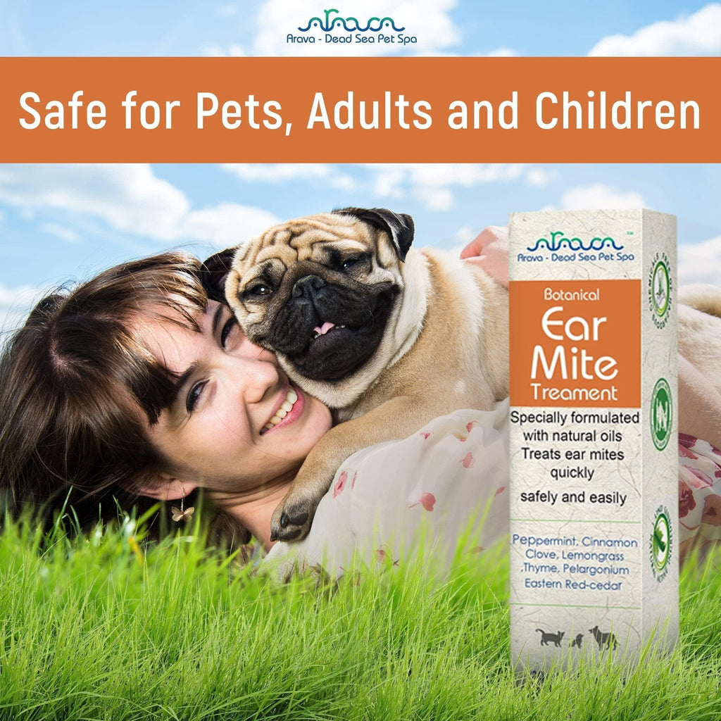 Natural Ear Mite Treatment for Dogs & Cats Pet Ear Mites Infection Cleaner - Mascotitas