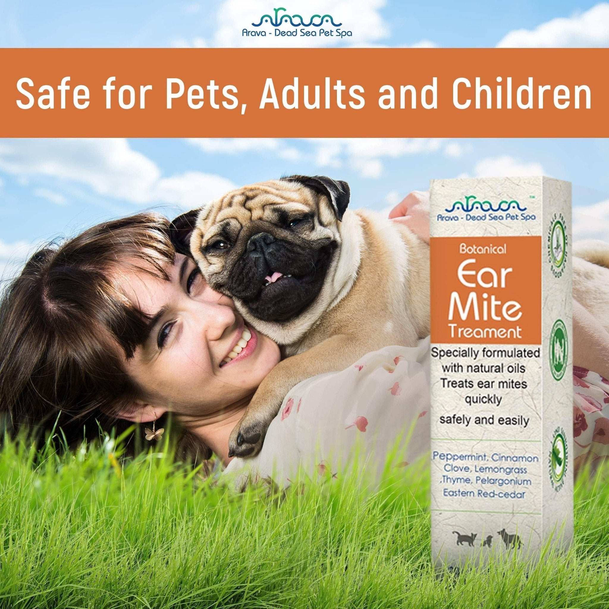 Natural Ear Mite Treatment for Dogs & Cats Pet Ear Mites Infection Cleaner - Mascotitas