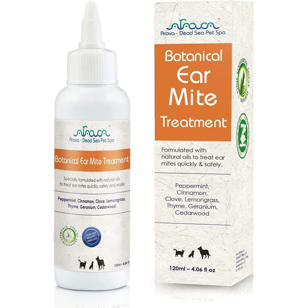 Natural Ear Mite Treatment for Dogs & Cats Pet Ear Mites Infection Cleaner - Mascotitas