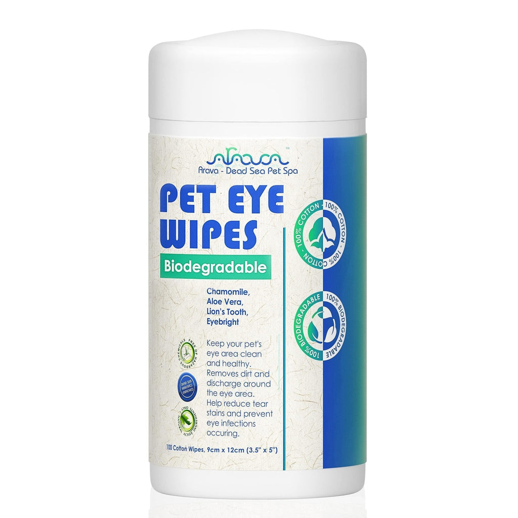 Natural Eye Wipes for Dogs & Cats — 100 Count - Mascotitas