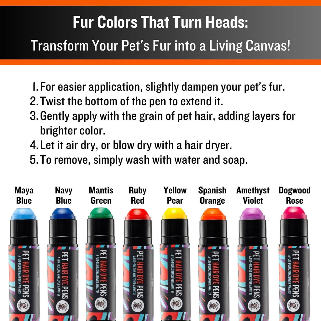 Non - Toxic Dog Hair Dye — 8 Colors - Mascotitas