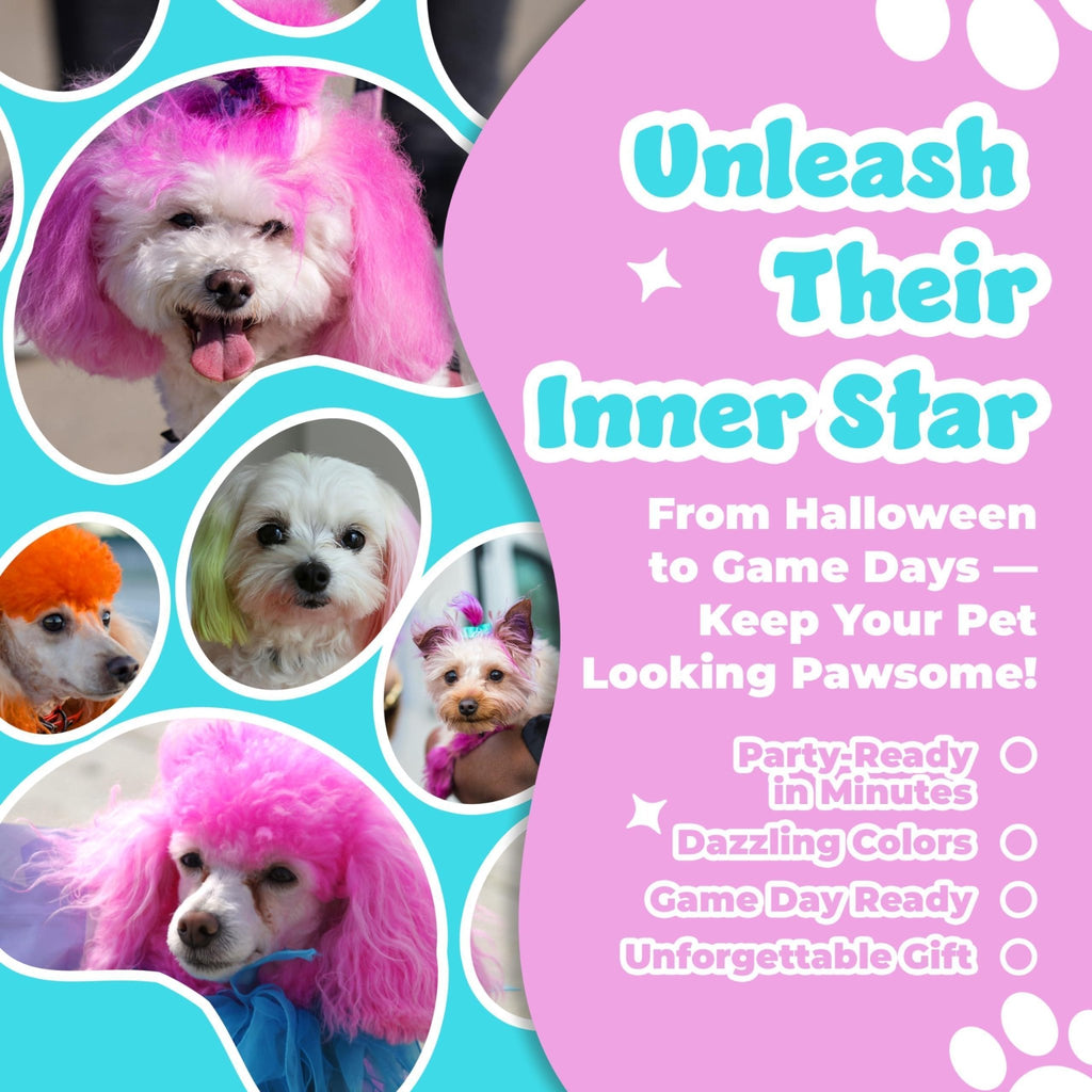 Non - Toxic Dog Hair Dye — 8 Colors - Mascotitas