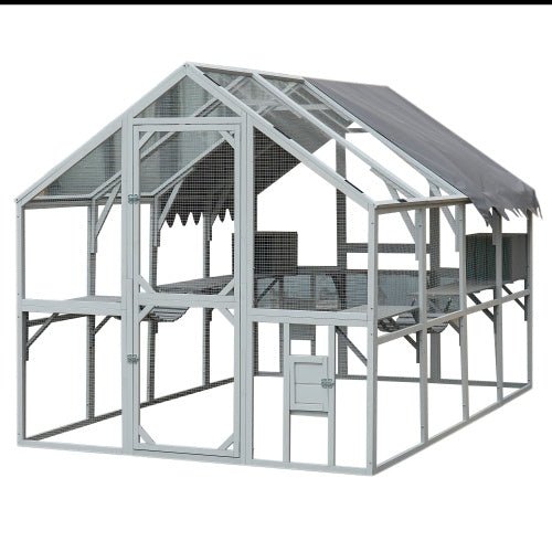 Outdoor Cat Room Cat Fence Kitten Play Fence With Platform - Mascotitas