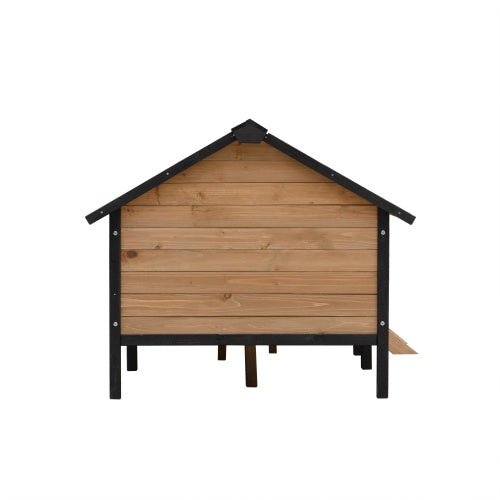 Outdoor Large Cabin Style Wooden Kennel With Porch - Mascotitas