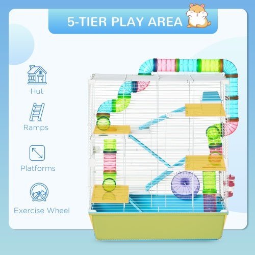 Oversized 23 Hamster Cage With Tube And Tunnel - Mascotitas