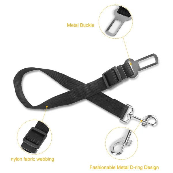 Pet Dog Seat Belt Leash Adjustable Pet Dog Cat - Mascotitas