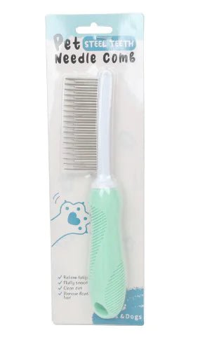 Pet Grooming Needle Comb for Cleaning Fur (Single Piece) - Mascotitas