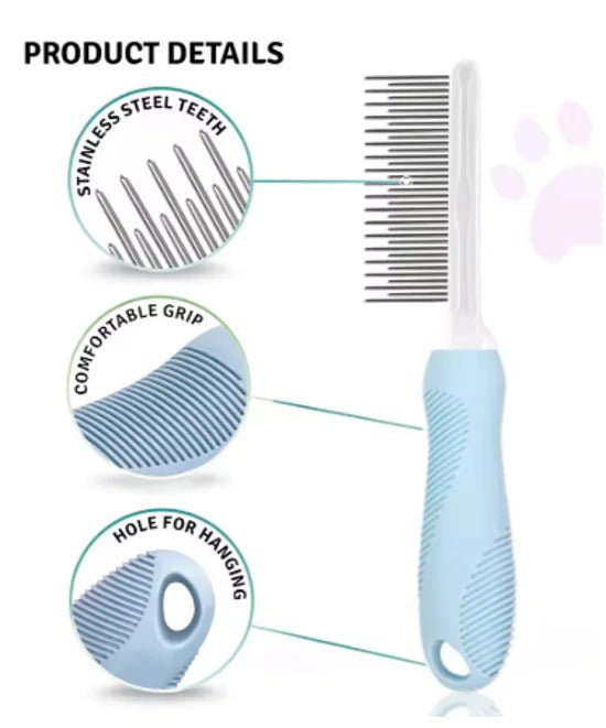 Pet Grooming Needle Comb for Cleaning Fur (Single Piece) - Mascotitas