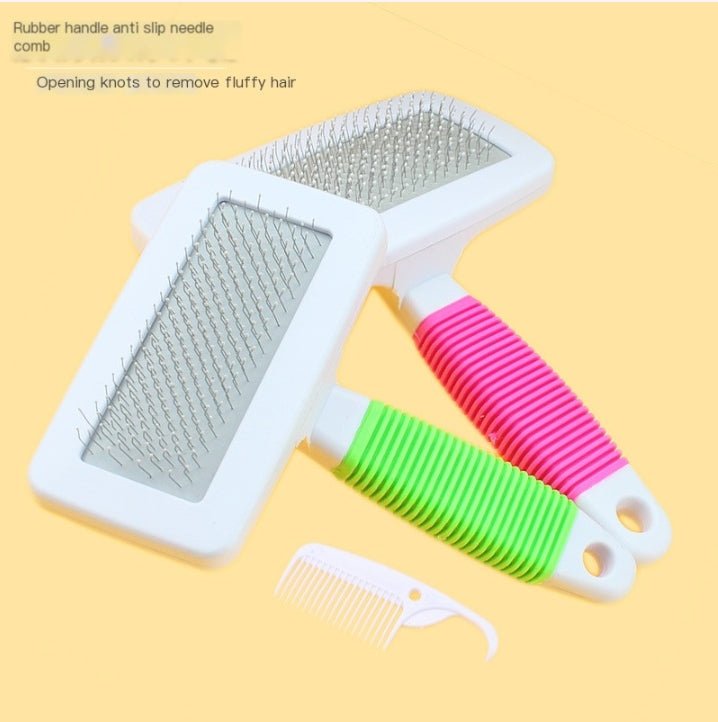 Pet Massage Steel Needle Comb Handle - Mascotitas
