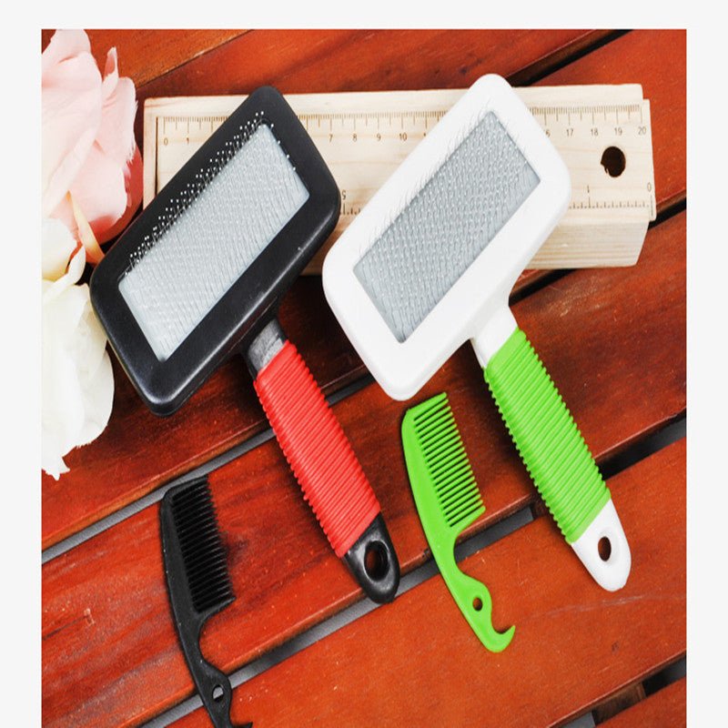 Pet Massage Steel Needle Comb Handle - Mascotitas