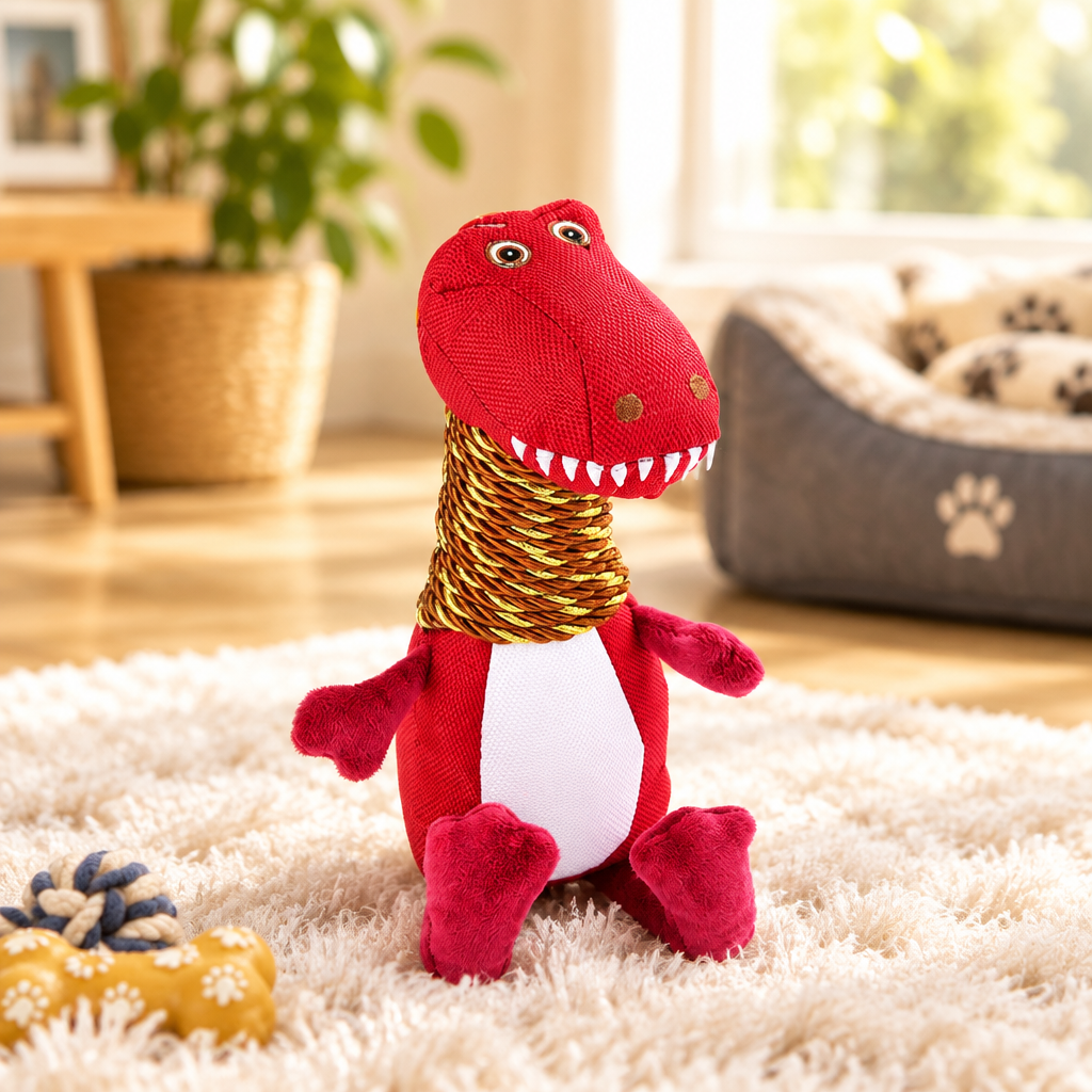 Plush Dinosaur Squeaky Toy