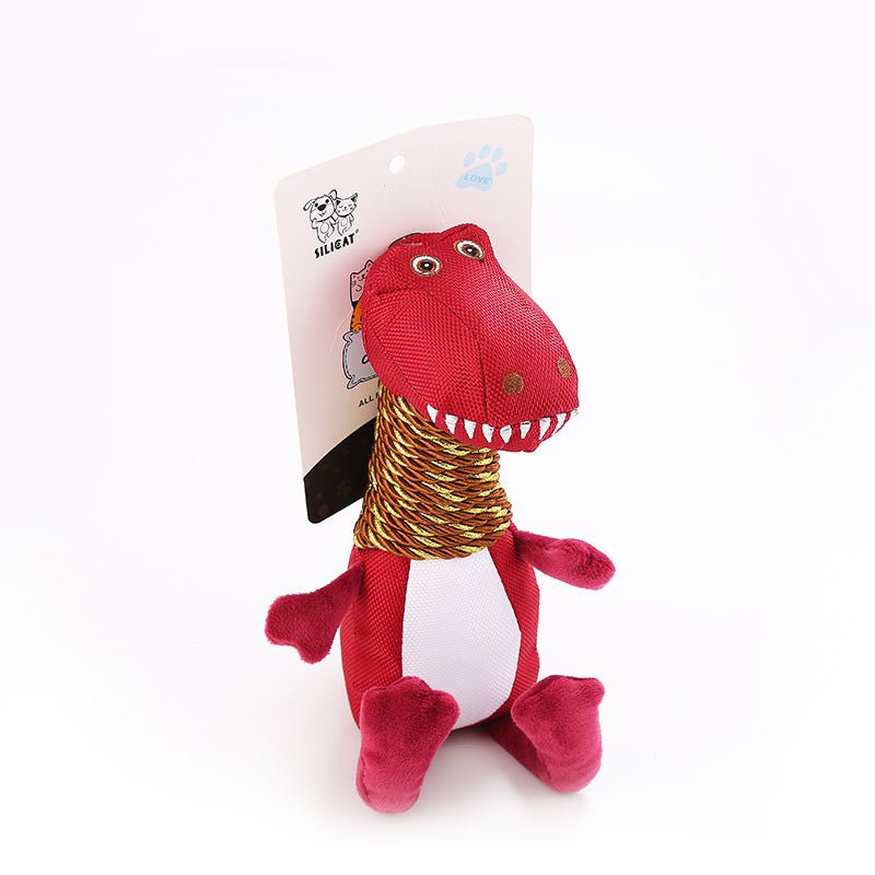 Plush Dinosaur Dog Toy with Sound and Chew Features - Mascotitas