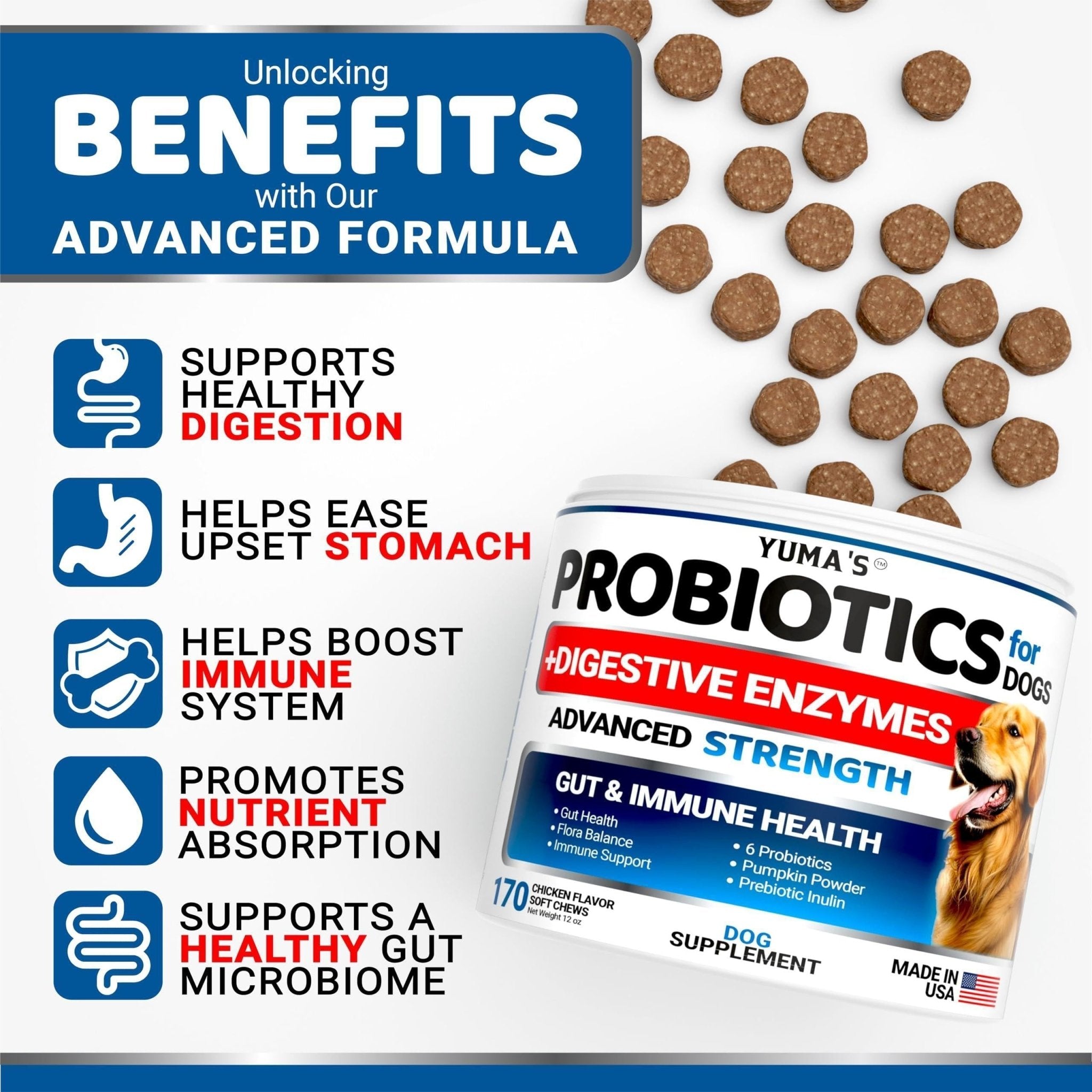 Probiotic Fiber Chews for Dogs — 170 Count - Mascotitas